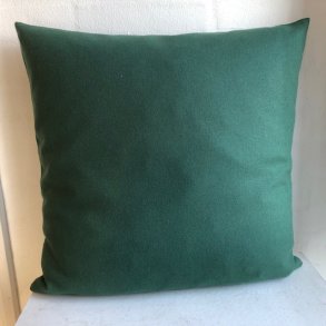 Designpude i ensfarvet lys gr�n uld