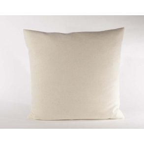 Designpude i ensfarvet offwhite uld