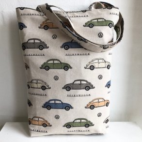 Shoppingbag / taske / net med motiver af biler.